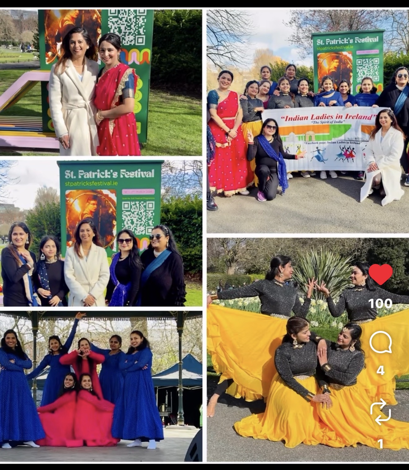 Indian Ladies in Ireland at St Patrick’s Festival