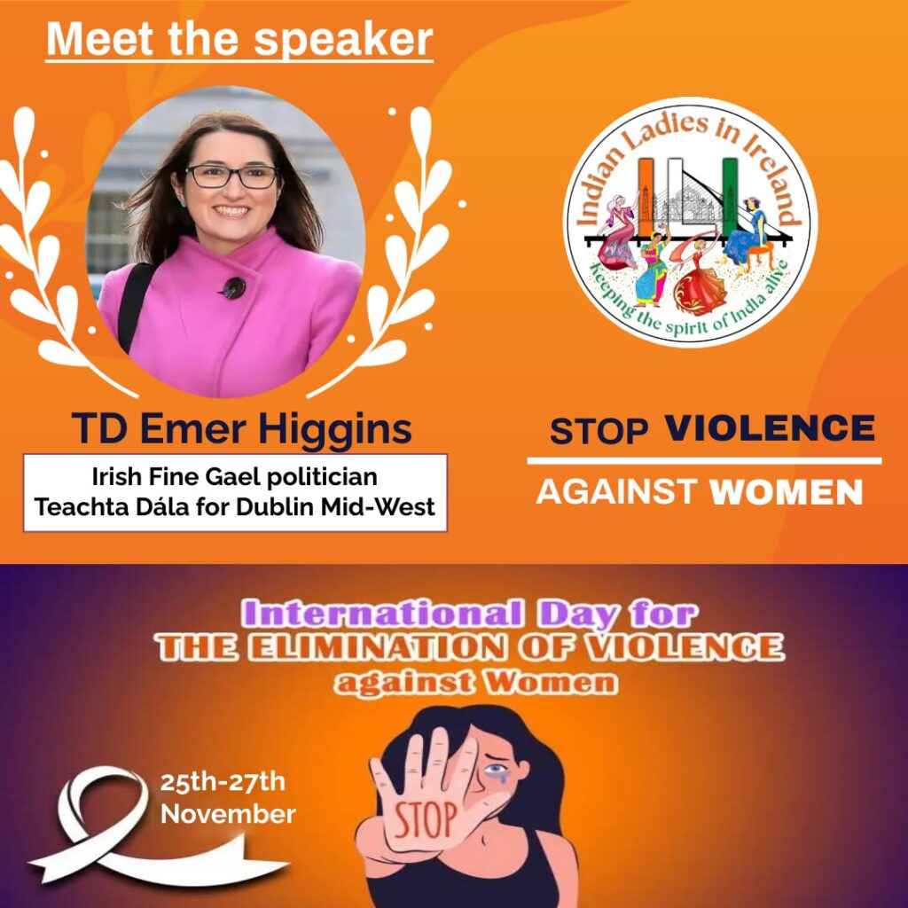 Emer Higgins Elimination of violence against women event