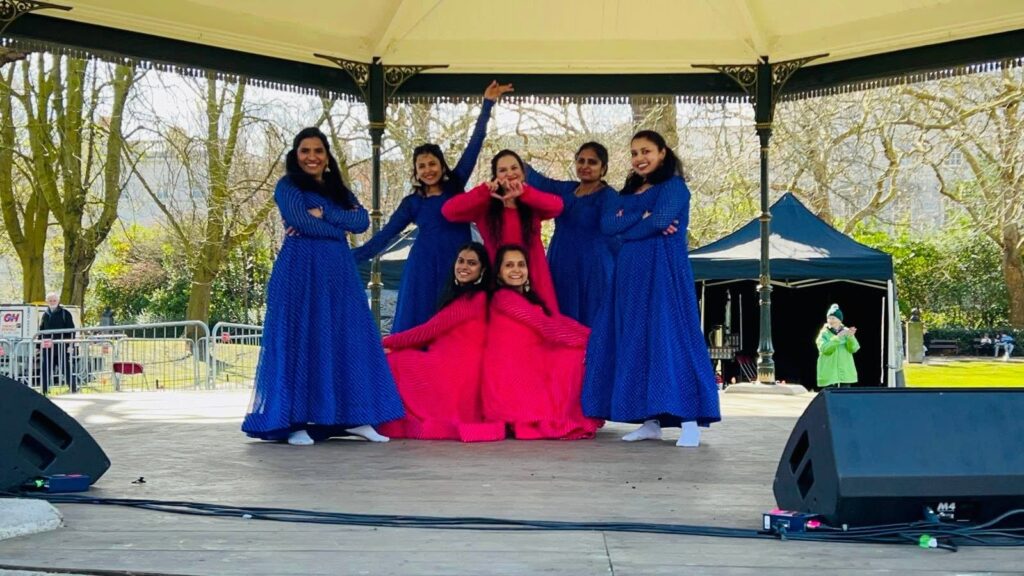 Indian Ladies in Ireland St Patrick's Day celebration